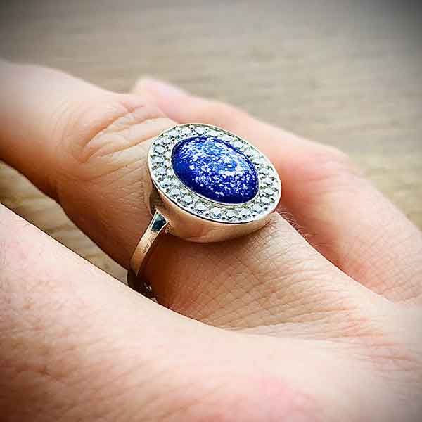 Cubic Zirconia Silver Ashes Ring - Image 4