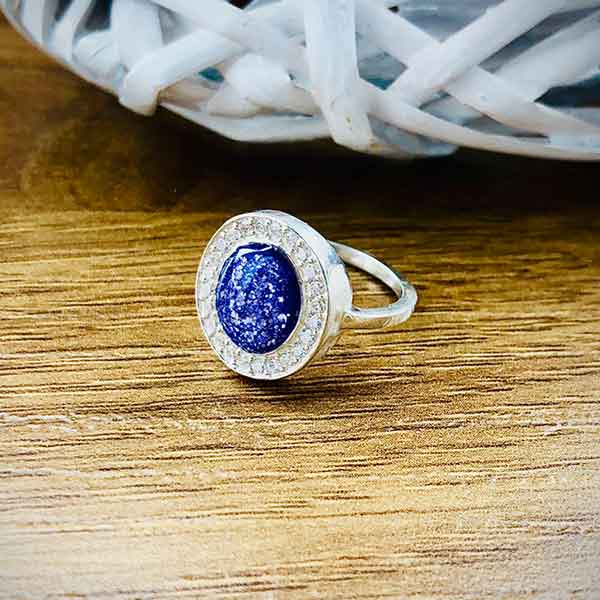 Cubic Zirconia Silver Ashes Ring - Image 5