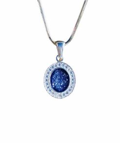 Oval Pendant with Cubic Zirconias
