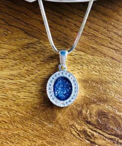 Oval Pendant with Cubic Zirconias - Image 3