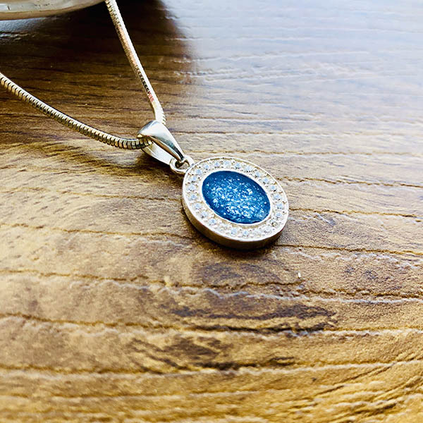 Oval Pendant with Cubic Zirconias - Image 2