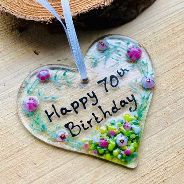 70th Heart Birthday Hanger