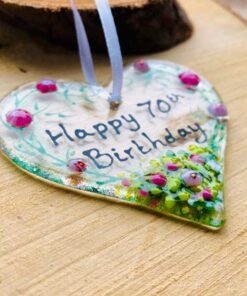 Alternative view of 70th Heart Birthday Hanger