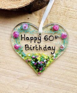 60th Heart Birthday Hanger