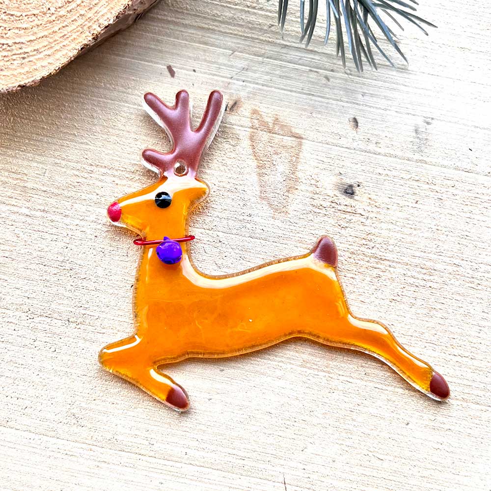 Fused Glass stag Decoration