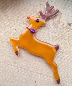Fused Glass stag Decoration - Image 3