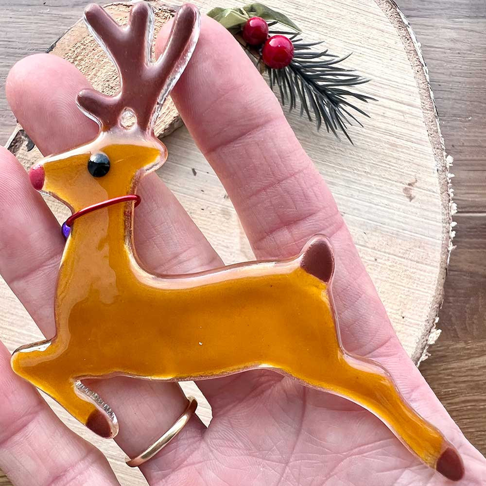 Fused Glass stag Decoration - Image 4