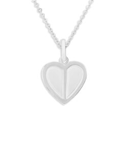 Laser Engraved Half Heart Fingerprint Pendant - Image 4