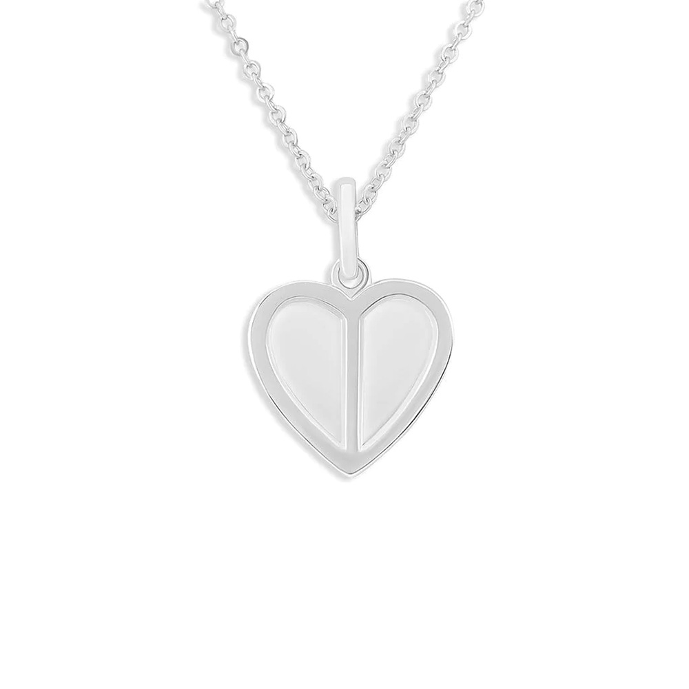 Laser Engraved Half Heart Fingerprint Pendant - Image 4