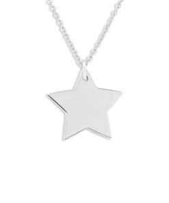 Laser Engraved Finger Print Star Pendant - Image 3