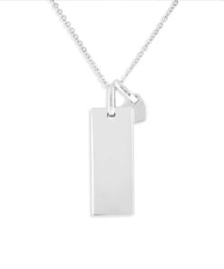 Alternative view of Laser Engraved Fingerprint Pendant with a Miniature Heart