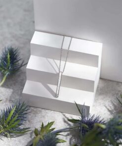 Silver Bar Pendant Engraved with Your Handwriting with optional Fine Crystal - Image 6