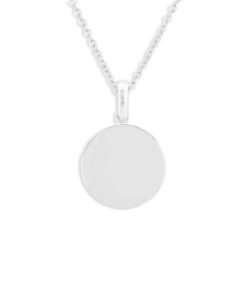 Alternative view of Silver Circular Pendant with Your Drawing