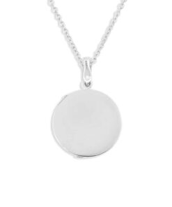 Silver Moon Pendant with Your Drawing Engraved - Image 3