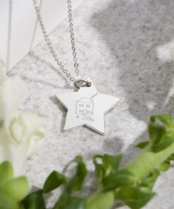 Silver Star Engraved with Your Drawing - Image 4