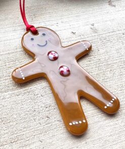 Alternative view of Handmade Fused Glass Gingerbread Man