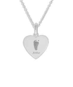 Engraved Handprint or Footprint Pendant